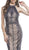 Sequined Halter Sheath Evening Dress