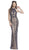 Sequined Halter Sheath Evening Dress