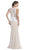Lace Jewel Neck Sheath Evening Dress