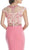 Embellished Cap Sleeve Fitted Prom Dress