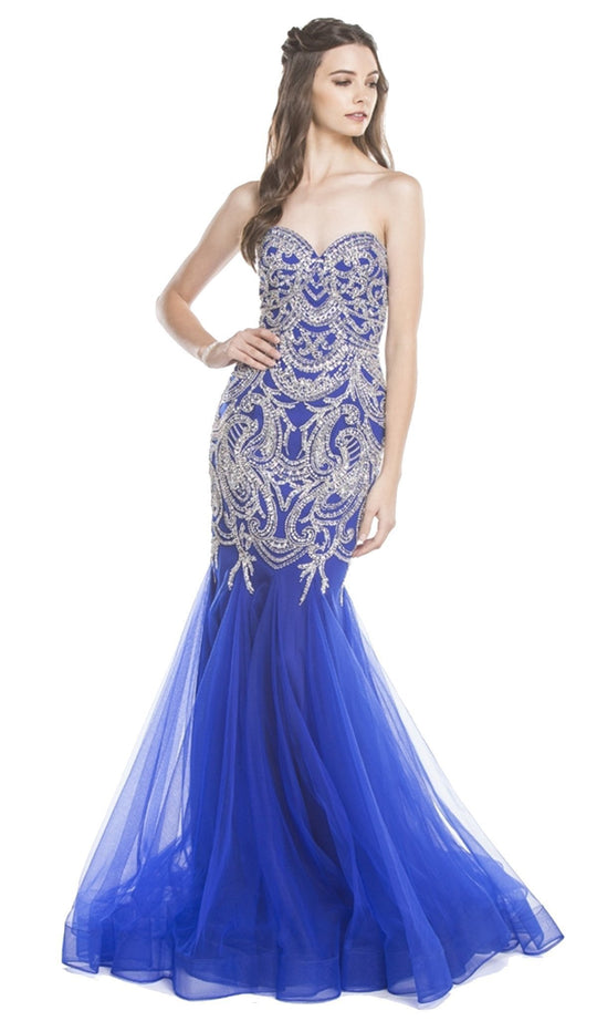 Embellished Sweetheart Mermaid Evening Dress
