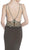 Bedazzled Illusion Halter Fitted Evening Dress