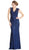 Lace Embellished V-neck Sheath Guest Dress