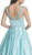 Applique Illusion Bateau Evening Ballgown