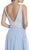 Embellished Plunging V-neck A-line Evening Dress