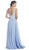 Embellished Plunging V-neck A-line Evening Dress