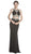 Two Piece Bedazzled Halter Sheath Prom Dress