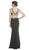 Two Piece Bedazzled Halter Sheath Prom Dress