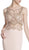 Mock Two Piece Illusion Bateau Prom Dress