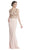 Mock Two Piece Illusion Bateau Prom Dress