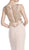 Mock Two Piece Illusion Bateau Prom Dress