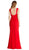 Ruched V-neck Evening Fitted Dress