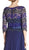 Bedazzled Quarter Sleeve Mother of Bride Dress