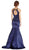 Ornate Halter Neck Trumpet Evening Gown