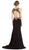 Embellished Deep V-neck Sheath Evening Dress
