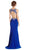 Embellished Deep V-neck Sheath Evening Dress