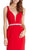 Embellished Deep V-neck Sheath Prom Dress