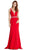 Embellished Deep V-neck Sheath Prom Dress