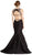 Embellished Jewel Neck Mermaid Evening Dress