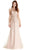Embellished Illusion Jewel Trumpet Evening Dress