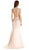 Embellished Illusion Jewel Trumpet Evening Dress