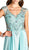 Jeweled V-neck A-line Evening Dress