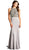 Bejeweled Halter Neck Sheath Evening Dress