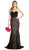 Strapless Ruched Sweetheart Lace Evening Dress