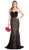 Strapless Ruched Sweetheart Lace Evening Dress