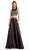 Two Piece Bedazzled A-line Prom Dress