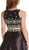 Two Piece Bedazzled A-line Prom Dress