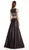 Two Piece Bedazzled A-line Prom Dress