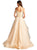 Pearl Beaded Off-Shoulder Evening Ballgown