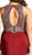 Bejeweled Halter Neck Trumpet Evening Dress