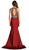 Bejeweled Halter Neck Trumpet Evening Dress
