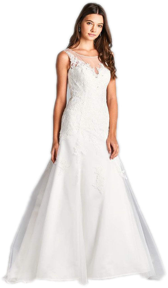 Lace Applique A-line Wedding Gown
