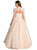 Lace Long Sleeve V-neck Quinceanera Ballgown