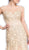Bejeweled Illusion Bateau Evening Dress