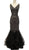 Beaded V-neck Trumpet Evening Dress