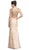 Embellished Bateau Neck Sheath Evening Dress