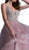 Bedazzled V-neck Ruffled A-line Prom Dress