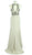 Jewel Accented Halter Prom A-line Dress