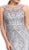 Bedazzled Illusion Bateau Fitted Prom Dress