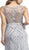 Bedazzled Illusion Bateau Fitted Prom Dress