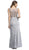 Bedazzled Illusion Bateau Fitted Prom Dress