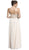 Bedazzled Illusion Halter A-line Evening Dress