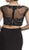 Two Piece Illusion Bateau Sheath Prom Dress