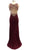 Bejeweled Sheath Prom Dress With Train