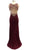 Bejeweled Sheath Prom Dress With Train