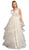 Lace V-neck Tiered Ruffled A-line Prom Dress